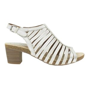 Josef Seibel Sunny 01 Nature Block Heel Open Toe Stappy Leather Tan Sandal 6.5